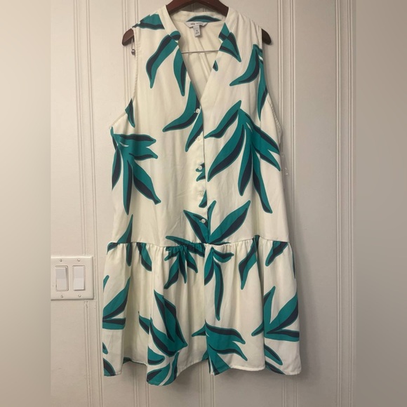 Nine West Dresses & Skirts - Nine West| Cream and Teal Sleeveless Dress